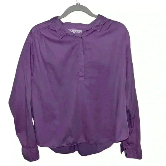 xirena  pinkish purple sz M Button Collar Coastal Coquette Long Sleeve - Picture 1 of 7